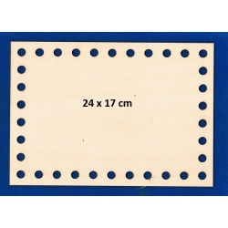 Podkładka  z otworami  24x17 cm, np. na dno, wieko  koszyka, pudełka , Baza do koszyka 24x17cm , baza szydełko makrama